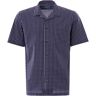 52302 Made In Italy Daytona Short Sleeve Shirt - Blue Check- Men