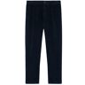 65510 Stretch Velvet Chino Trousers - Navy Blue- Men