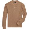 66496 Waffle-Knit Henley Shirt - Khaki- Men