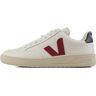 Veja V-12 Leather - Extra White/Marsala/Nautico - 201955B-WHT V12 LTHR- Men