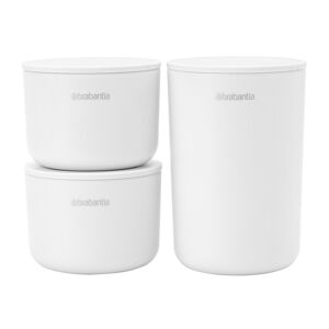 Brabantia ReNew storage pots, 3 pcs, white