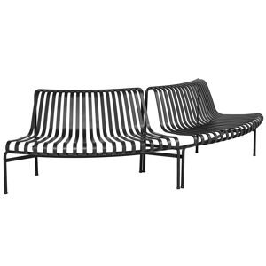 HAY Palissade Park dining bench, out-out, set of 2, anthracite