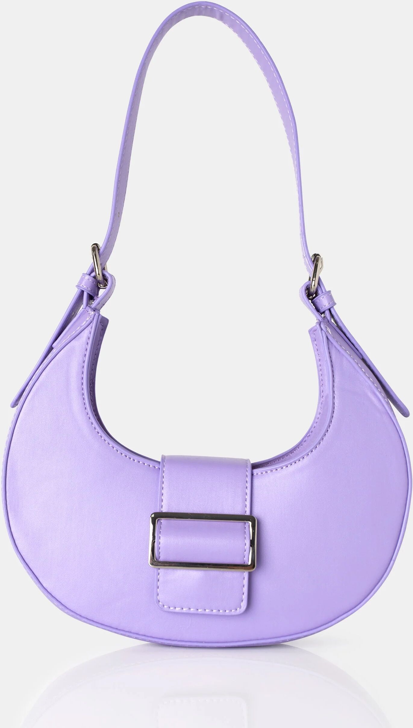 Public Desire US The Sicily Soft Lilac Pu Buckle Feature Hobo Shoulder Bag - female - ONE SIZE - Size: 7895673307267