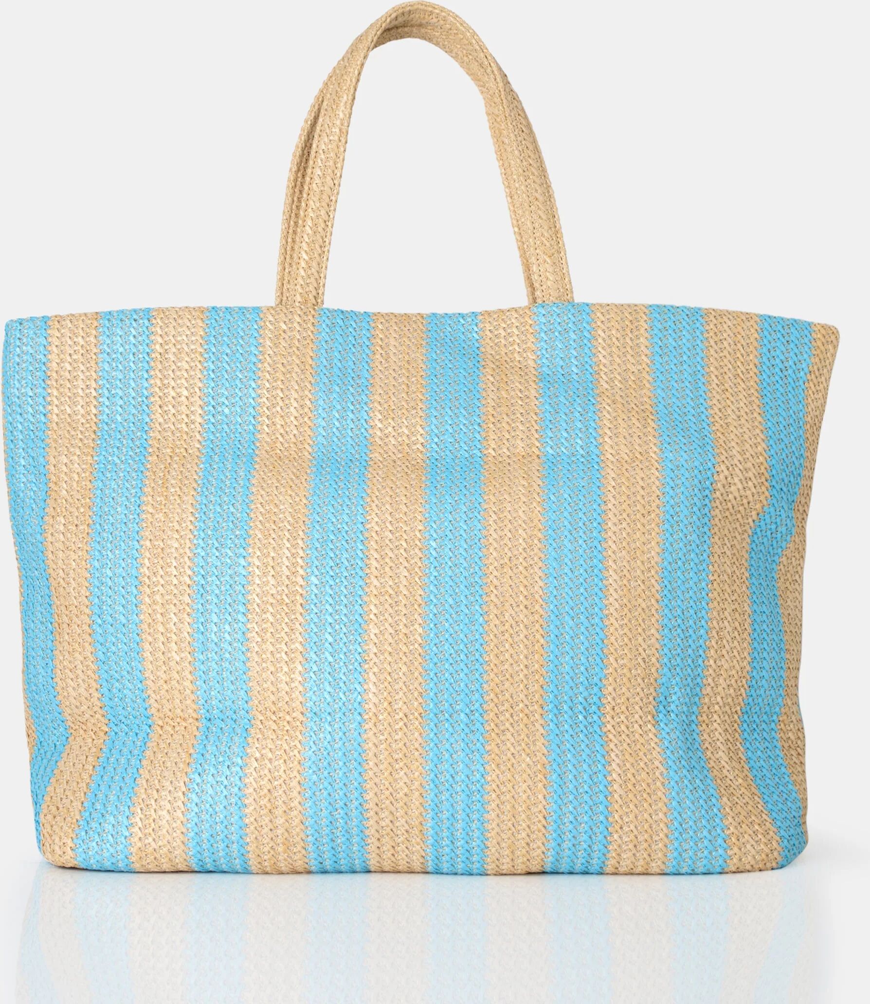 Public Desire US The Nikki Blue Stripe Canvas Top Handle Tote Bag - female - ONE SIZE - Size: 7895673503875