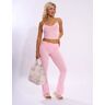 Public Desire US Foldover Detail Flared Pant Baby Pink - female -  pink - Size: US 4