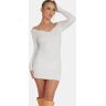 Public Desire UK Knitted Off Shoulder Dress Ivory old - female -  white - Size: US S