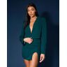 Public Desire USA Cropped Blazer Forest Green - female -  green - Size: US 0