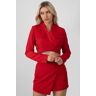 Public Desire USA Buckle Detail Cropped Blazer Red - female -  red - Size: US 8