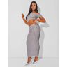 Public Desire US Textured Maxi Skirt Co Ord Grey - female -  grey - Size: US 0