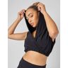 Public Desire UK Sleeveless Wrap Front Top With Hood Black - female -  black - Size: US 0