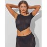 Public Desire US Asymmetric Textured Top Co Ord Black - female -  black - Size: US 6