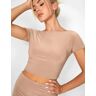 Public Desire US Kaiia Low Back Slinky Crop Top Co-ord in Taupe - female -  neutral - Size: US 0