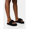 Public Desire US Hattie Black Woven Platform Sandals - female -  black - Size: US 7 / UK 5 / EU 38