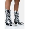 Public Desire US Starrie Silver Mirror Pu Metal Square Toe Heeled Cowboy Ankle Boot - female - Gray/Pink - Size: US 7 / UK 5 / EU 38