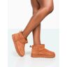 Public Desire US Flurry Chestnut Brown Faux Suede Ultra Mini Ankle Boots - female -  brown - Size: US 5 / UK 3 / EU 36