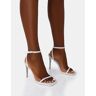 Public Desire US Mary White Patent Barely There Perspex Stiletto Heels - female -  white - Size: US 6 / UK 4 / EU 37