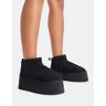 Public Desire US Willow Black Faux Suede Ultra Mini Ankle Triple Platform Boots - female -  black - Size: US 9 / UK 7 / EU 40