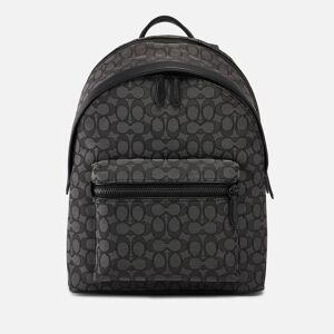 Coach Charter Leather-Trimmed Logo-Jacquard Backpack