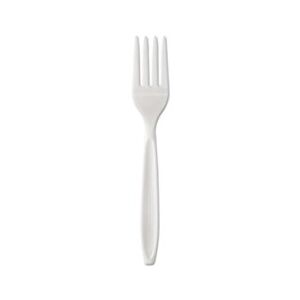 SOLO Cup Company Individually Wrapped Reliance Medium Heavy Weight Cutlery, Fork, White, 1000/CT