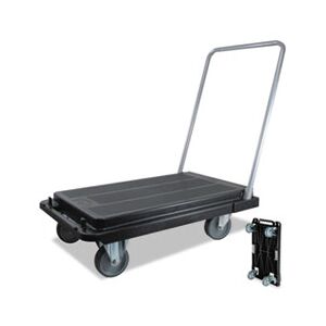 deflecto Heavy-Duty Platform Cart, 300lb Capacity, 21w x 32 1/2d x 36 3/4h, Black