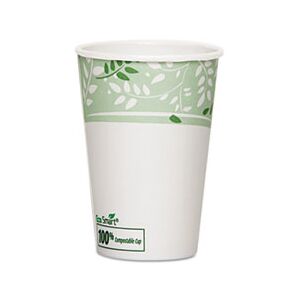 Dixie EcoSmart Hot Cups, Paper w/PLA Lining, Viridian, 16oz, 1000/Carton