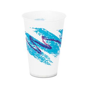 SOLO Cup Company Jazz Waxed Paper Cold Cups, 7oz, Tide Design, 100/Pack, 20 Packs/Carton