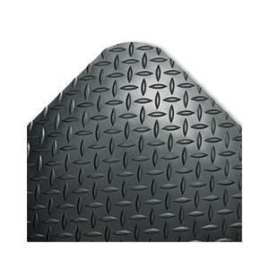 Crown Industrial Deck Plate Anti-Fatigue Mat, Vinyl, 36 x 60, Black