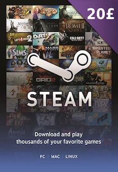 Steam Gift Card 20 GBP - Steam Key - For GBP Currency Only