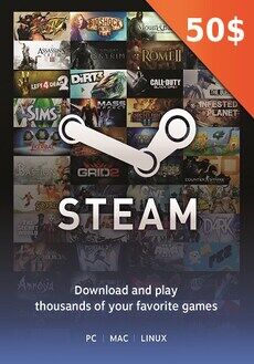 Steam Gift Card 50 AUD - Steam Key - For AUD Currency Only