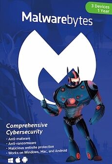 Malwarebytes Anti-Malware Premium (3 Devices, 1 Year) - PC, Android, Mac - Key (GLOBAL)