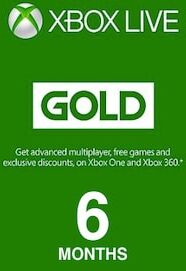 Xbox Live GOLD Subscription Card 6 Months Xbox Live GLOBAL