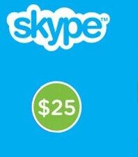 Skype Prepaid Gift Card 25 USD Skype GLOBAL