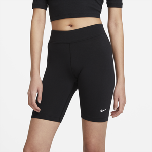 Nike Womens Nike Essential Bike LBR MR Shorts - Womens Black/White Size L