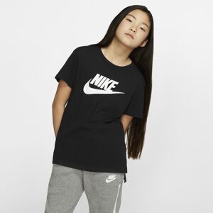 Nike Girls Nike NSW Basic Futura T-Shirt - Girls' Grade School Black/White Size M
