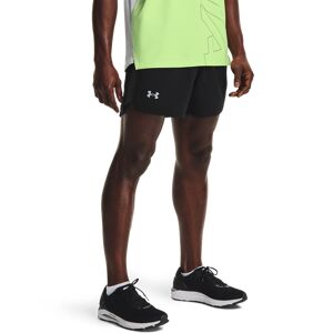 Under Armour Mens Under Armour 5Launch Stretch Woven Run Shorts - Mens Black/Black/Reflective Size L