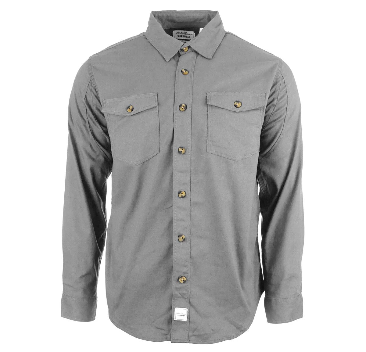 Eddie Bauer Men's License to Will Long Sleeve Shirt Grey S