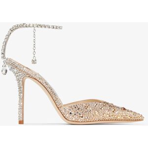 Jimmy Choo 206979.1.927B.299000D652EAC8AA.J000165749385  - Gold/Crystal - Size: 38.5