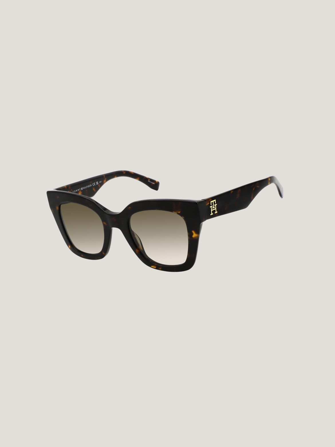 Tommy Hilfiger Women's TH Logo Oversized Butterfly Sunglasses - Black