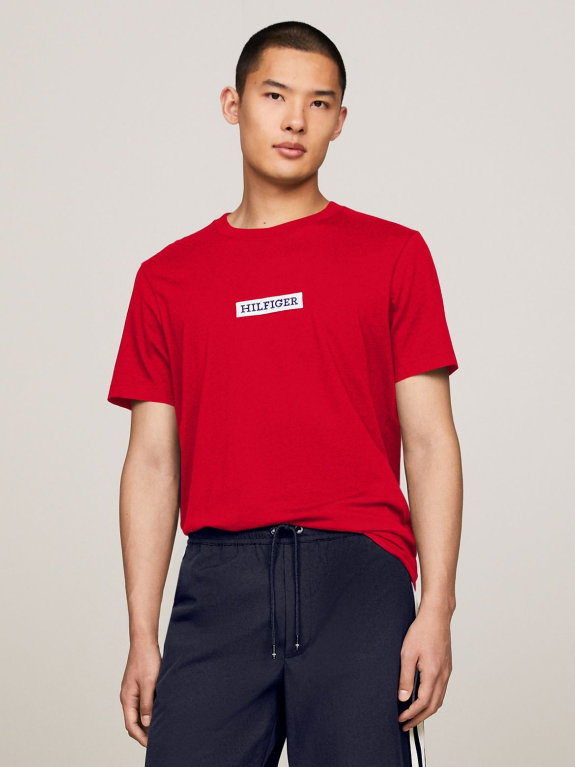 Tommy Hilfiger Men's Monotype Patch T-Shirt - Red - M