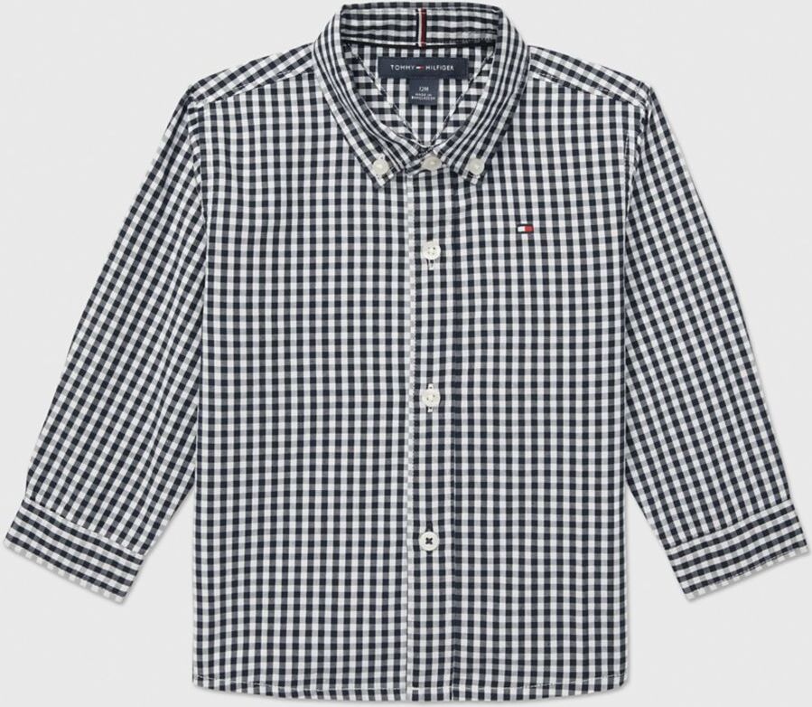 Tommy Hilfiger Boys' Babies' Gingham Shirt - Blue - 18M