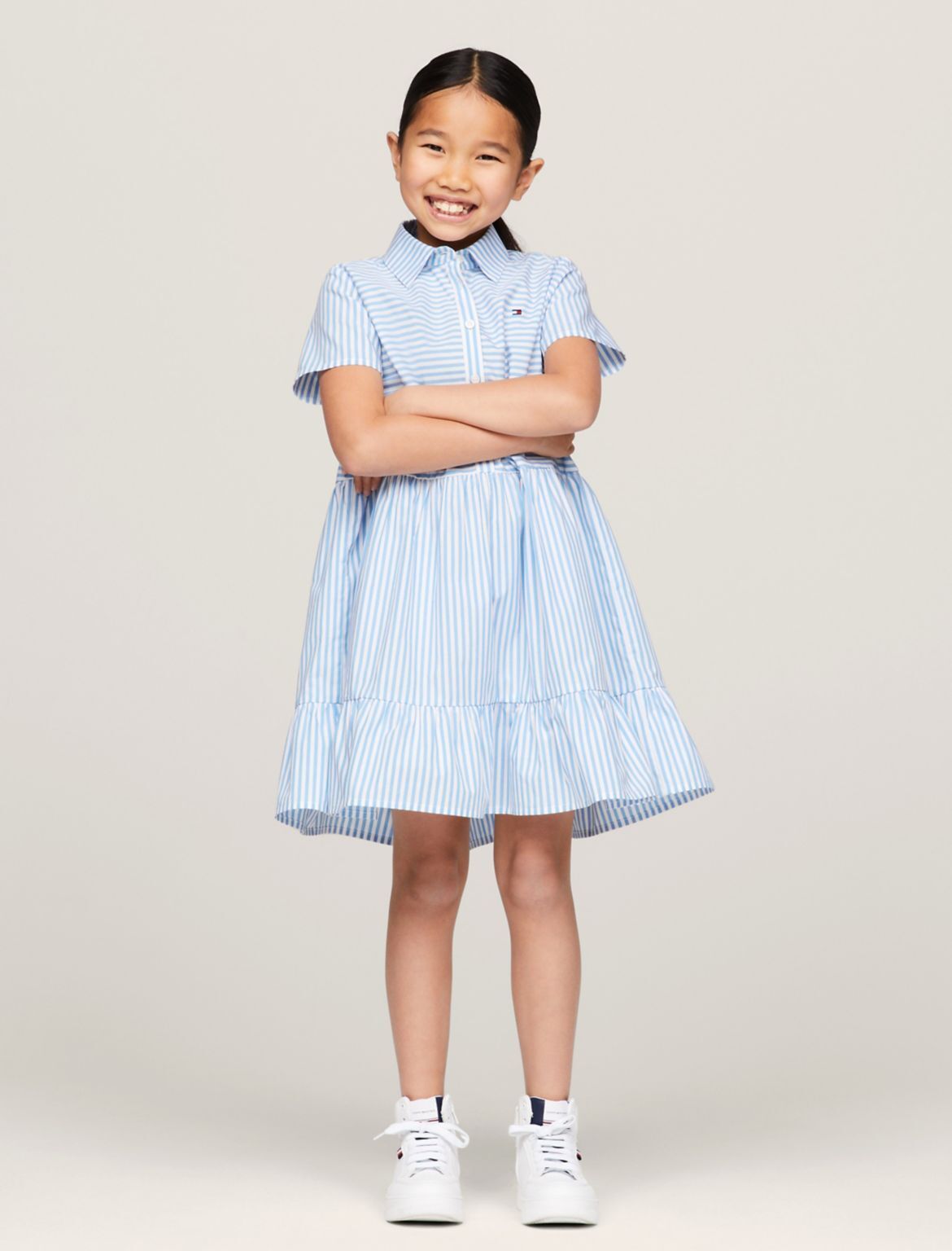 Tommy Hilfiger Girls' Kids' Stripe Dress and Scrunchie Set - Blue - 6