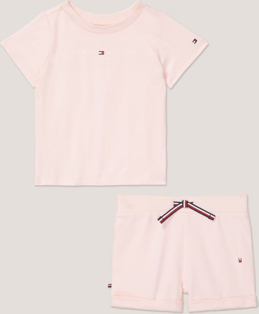 Tommy Hilfiger Girls' Babies' Tommy Logo Short Set - Pink - 12M