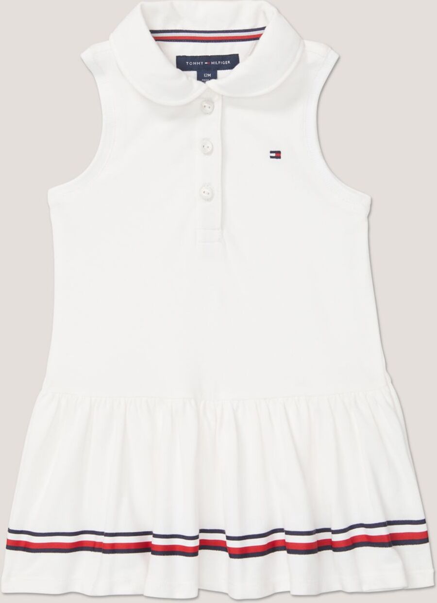 Tommy Hilfiger Girls' Babies' Sleeveless Stretch Polo Dress - White - 3-6M