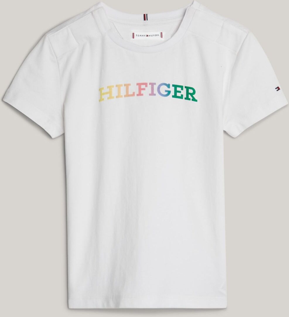 Tommy Hilfiger Girls' Kids' Multicolor Monotype T-Shirt - White - 5