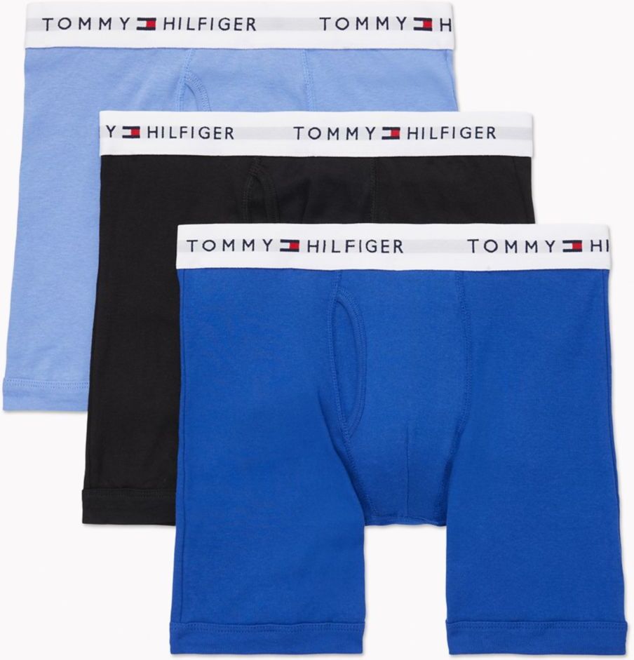 Tommy Hilfiger Men's Cotton Classics Boxer Brief 3-Pack - Blue - S