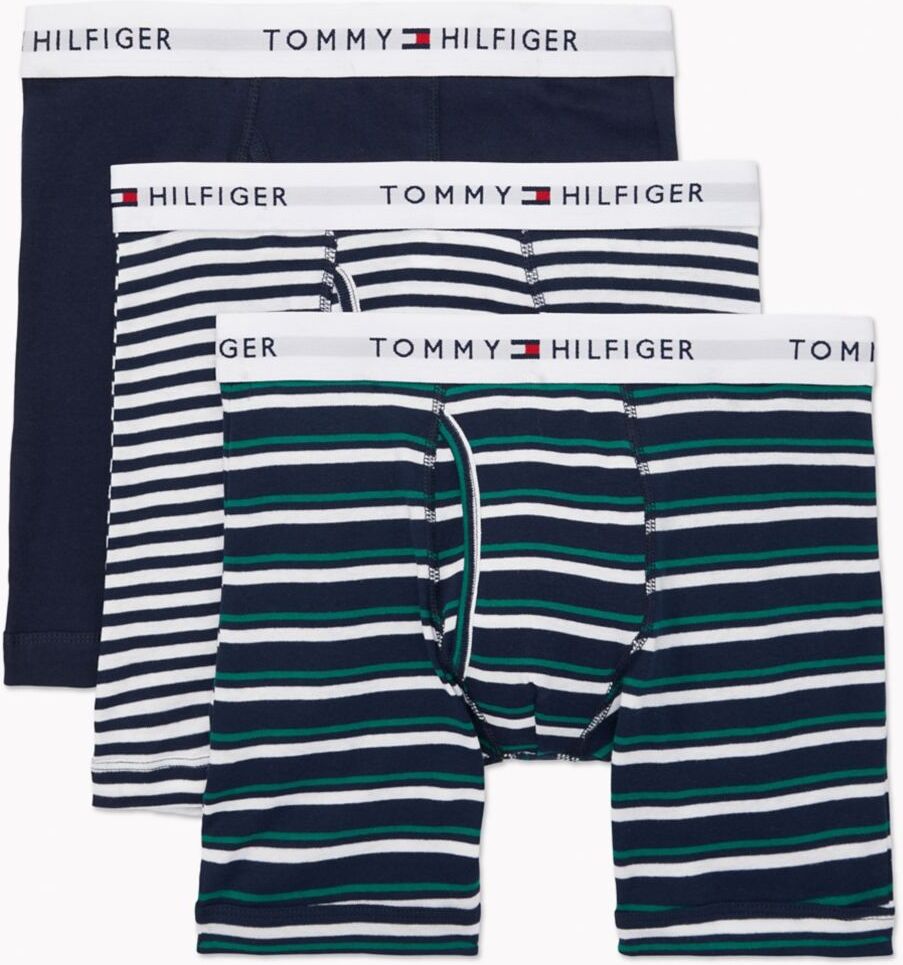 Tommy Hilfiger Men's Cotton Classics Boxer Brief 3-Pack - Blue - XL