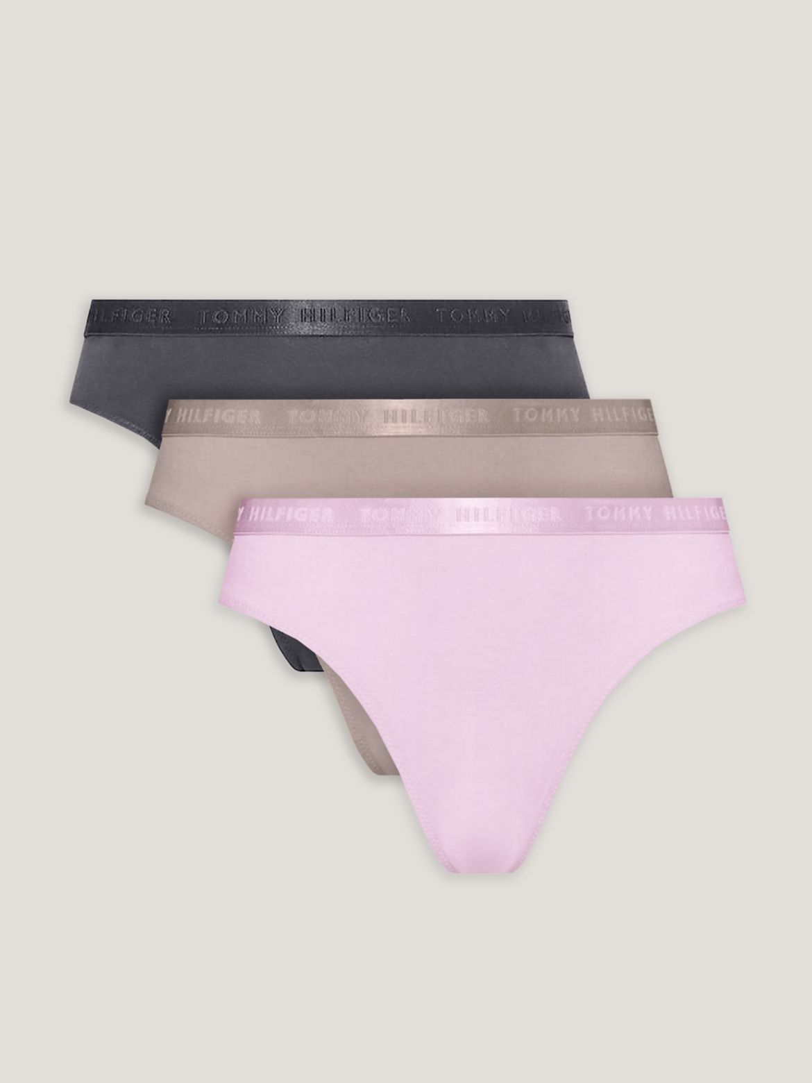Tommy Hilfiger Women's Everyday Luxe Bikini Brief 3-Pack - Multi - L
