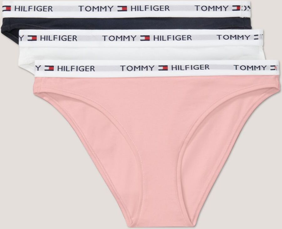 Tommy Hilfiger Women's Tommy Logo Bikini Brief 3-Pack - Multi - L