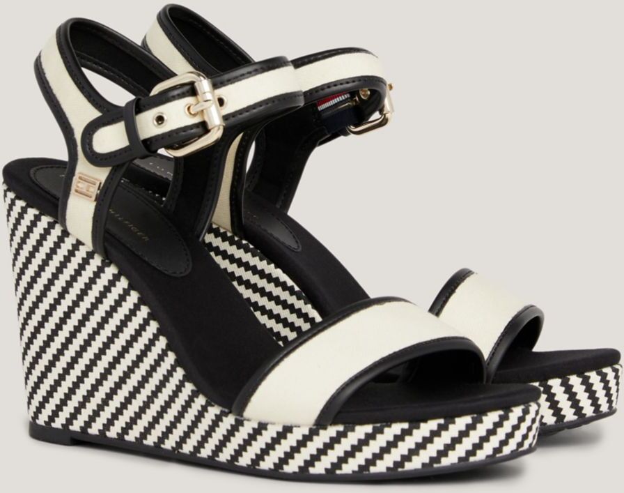 Tommy Hilfiger Women's Platform Wedge Heel Sandal - Black - 7.5