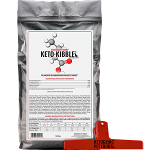 Ketogenic Pet Foods Keto-Kibble 18 lb. Bag w/ Resealing Clip
